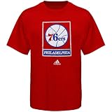 NBA adidas Philadelphia 76ers Red Primary Logo T-shirt (XX-Large)