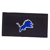 Detroit Lions Black Leather Embroidered Checkbook Cover