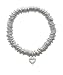 Mini Clear Swarovski Crystal Heart Silver Plated Charm Links Bracelet [Jewelry]
