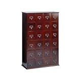 IMAGE OF Leslie Dame 24-Drawer CD Media Storage Cabinet in Cherry
