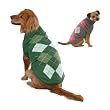 GRAY/PINK Tonal Argyle Dog Sweater Large