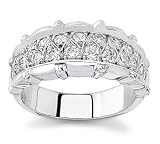 18k White Gold Two-Row Diamond Ring (G/VS2, 3/4 ct. tw.)