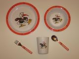 MIAMI HURRICANES Team Logo 5 Piece Baby Child Dinner Set ( Sipping cup, Plate, Bowl, Fork,... by Duckhouse