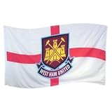 from West Ham United FC (Official Merchandise) OFFICIAL 5FT X 3FT WEST HAM UNITED FC ENGLAND FLAG