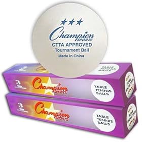  Champion Sports 3 Star White Table Tennis Balls One Dozen Ping Pong Balls [2 boxes of 6 balls each]