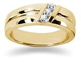 0.24 ctw. Men's Round Diamond Wedding Band in 14K Yellow Gold