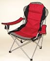 Quest Superlite Folding Chair with Padded Head Rest (Red/Black/Beige)