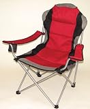 Quest Superlite Folding Chair with Padded Head Rest (Red/Black/Beige)