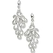 Sterling Silver Fancy Cubic Zirconia Post Dangle Earrings by Cheryl M