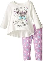 Kidtopia Baby Girls Long Sleeve 2 Piece Back Peplum Tunic Se