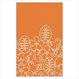 IMAGE OF Rectangle Season Area Rug in Persimmon Orange/White Size: 3' x 4'