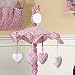 Pink French Toile and Polka Dot Musical Baby Crib Mobile by JoJo Designs