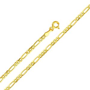 14kt Yellow Gold 2mm Figaro Chain Necklace