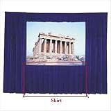 Fast-Fold Velour Drapery Skirt For Screen Size: 50 x 70, Fabric Color: Blue