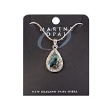 Review The Tribeca Gift Company  / Marine Opal Pendant-Teardrop with Crystal Snake Chain
