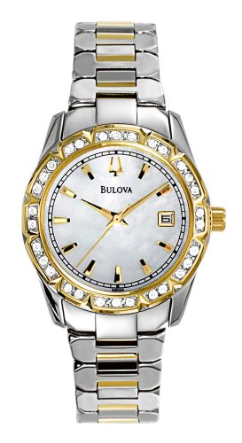 41aZsIBYj5L Bulova Womens Diamond Accented Calendar Watch #98R109