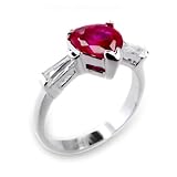 Jewelry - Ruby CZ Sterling Silver Ring