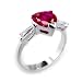 Jewelry - Heart Shape Ruby CZ Ring SZ 7
