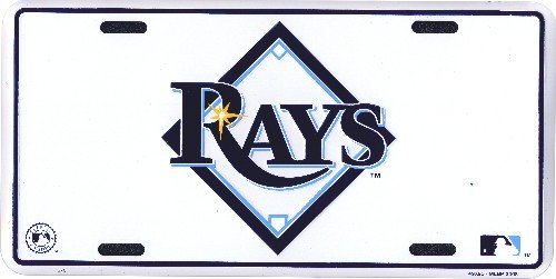 Tampa Bay Rays Classic Metal Auto Tag Embossed
