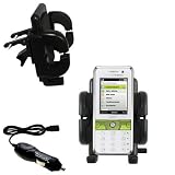 Sony Ericsson k660i Auto Vent Holder with Car Charger - Uses Gomadic TipExchange