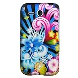 Snap on Hard PlasticRUBBERIZED with NEON FLORAL Design Cover Sleeve Case fo ....