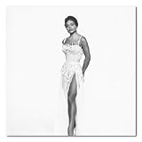 Eartha Kitt B&W Box Canvas Print Gallery Wrapped - 16x16 Inches