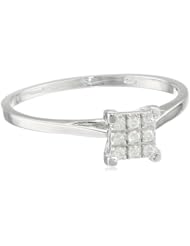 10k White Diamond 0.09cttw Ring