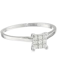 10k White Diamond 0.09cttw Ring