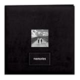 Pioneer Black Embroidered Patch Fauby Suede Frame Front 12-Inch by 12-Inch Memory Book