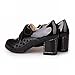 Latasa Women's Fashion Suede Mid-heel Lace-up Chunky Western Oxford Shoes