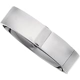 6mm Titanium Comfort Fit Flat Polished Band Sizes 5, 5.5, 6, 6.5, 7, 7.5, 8, 8.5, 9, 9.5, 10, 10.5, 11, 11.5, 12, 12.5, 13