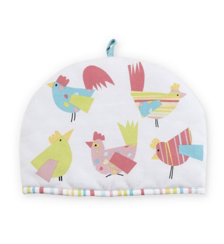 Pure Cotton Chicken Print Tea Cosy