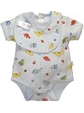 Dinosour Creeper & Bib Set by Little Me - Blue - Newborn