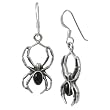 Sterling Silver Spider Onyx .925 Stamp Hypoallergenic Nickel-free Earrings