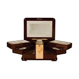 Bubinga Jewelry Chest with Mapa Inlay and Ivory Velvet Cloth Interior