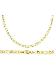 Figaro Necklace 14k Yellow Gold Figarucci Chain Solid Link 2.6mm