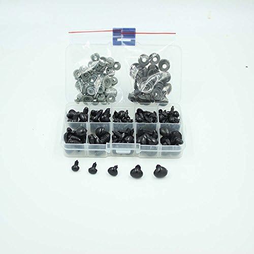 1box(100pcs) 5 Sizes Plastic Safety Nose Triangle for Doll Teddy Puppet Making by BTE