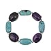 Sterling Silver Bead, Turquoise and Amethyst title=