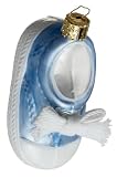 Ornaments To Remember Baby Shoe (Blue) Hand-Blown Glass Ornament