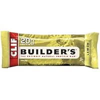 Clif Bar Builder's Bar, Lemon, 2.4-Ounce Bars, (Pack of 12)