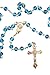 Blue Glass Beads Rosary, 6mm Beads