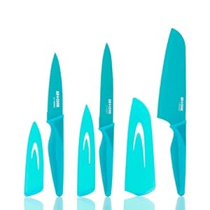 Amazon.com: Art and Cook 3-Piece Knife Set, Large, Turquoise: Kitchen