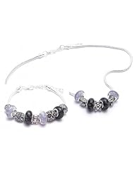Bear Charm Bracelet and Necklace Gift Set Girls Pandora Style Gift Boxed