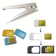 Micro Sim Card Cutter for iPhone 4 & iPad + 2 Micro sim to standard sim adapters included