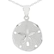 Sterling Silver Large Plain Sand Dollar Pendant