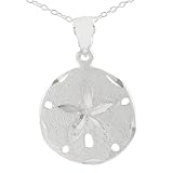Sterling Silver Large Plain Sand Dollar Pendant