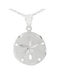 Sterling Silver Large Plain Sand Dollar Pendant