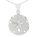 Sterling Silver Large Plain Sand Dollar Pendant