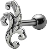 Flourishing Vine Cartilage Piercing Stud Earring