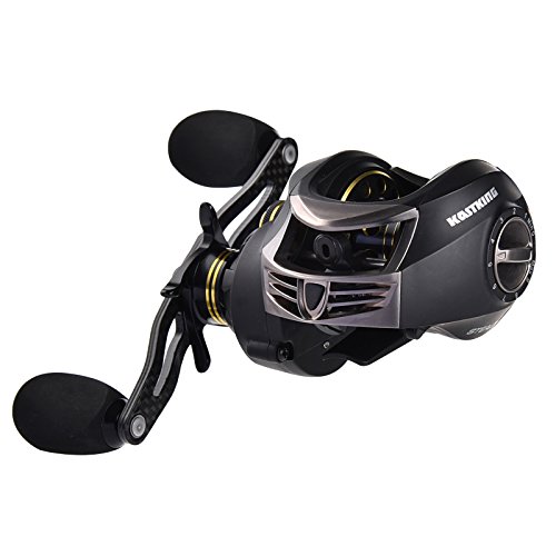 KastKing Stealth Baitcasting Reel - All Carbon Baitcaster Fishing Reel - 6oz Super Light Weight - 16.5 Lb Carbon Fiber Drag, 11 + 1 BB, Dual Brake System - Faster, Stronger, Lighter